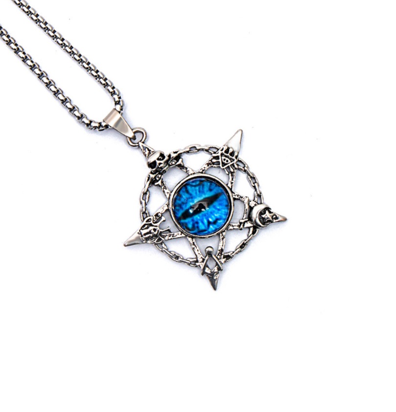 Blue Evil Eye Necklace For Men